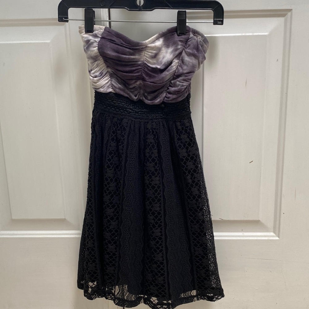 Junior size XS, black, grey, white sundress